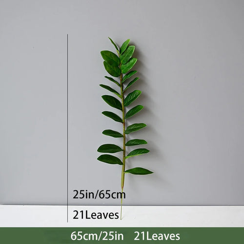 Artificial tropical money tree realistic decorative plastic plant - vue 10 sur 13