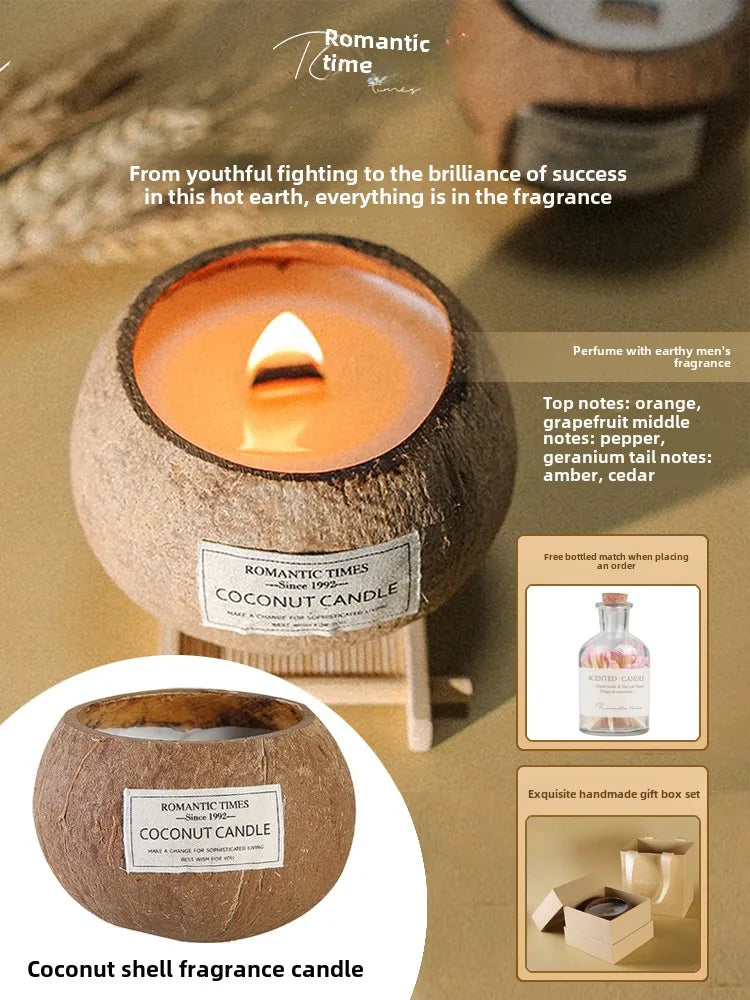 coffret cadeau bougie parfumée noix de coco souvenir de noël - vue 19 sur 20