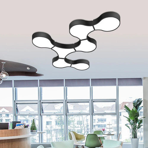 plafonnier Géométrie moderne ADN LED salon décor à la maison éclairage chambre Loft café bar bureau LED lumières - vue 4 sur 24