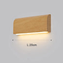 Minimalist dimmable walnut wood Nordic wall light