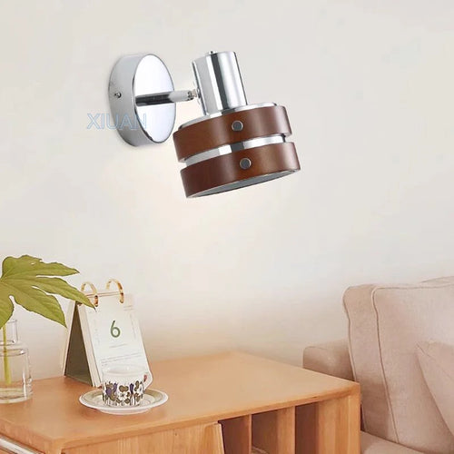 applique murale led bauhaus bois rétro pour lecture