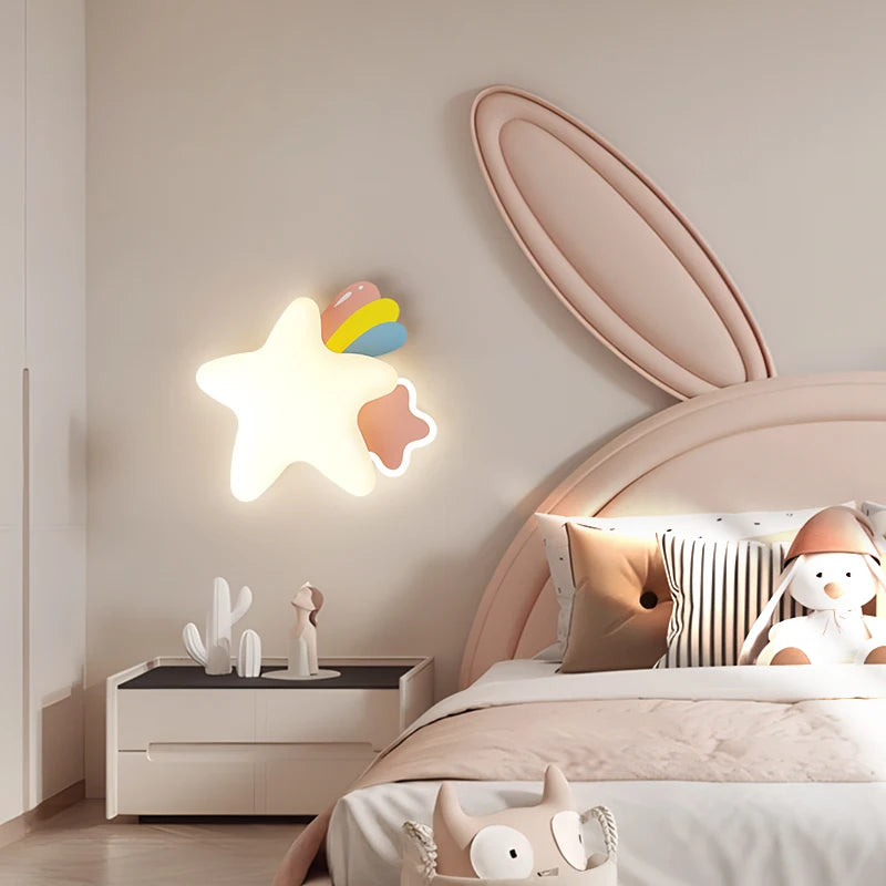 applique murale enfant design étoile princesse pour chambre à coucher - vue 4 sur 10