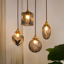 suspension laiton verre salle manger bar