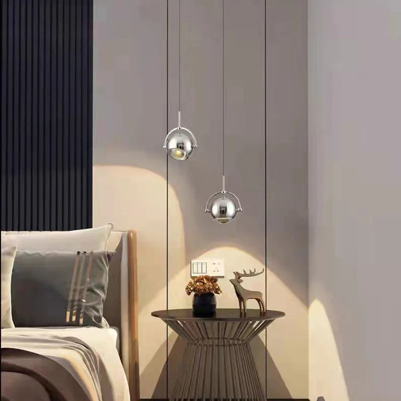 suspension led rotative avec fil métallique réglable - vue 2 sur 9