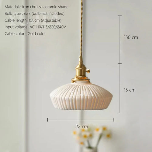 suspension japonaise en céramique style scandinave pour intérieur élégant - vue 9 sur 8