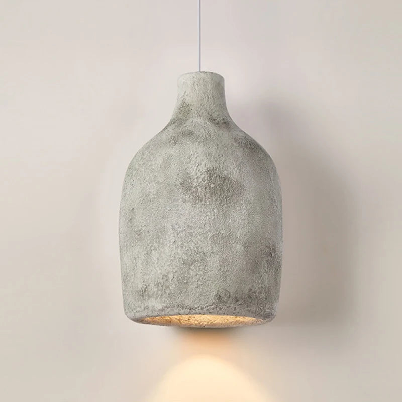 suspension led design rétro nordique wabi sabi pour décoration maison - vue 6 sur 8