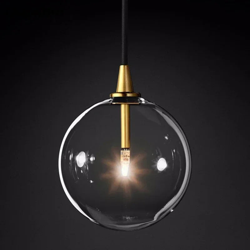 suspension en verre transparent pour un éclairage moderne décoratif - vue 2 sur 10