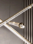 Modern acrylic and copper chandelier minimalist decorative design