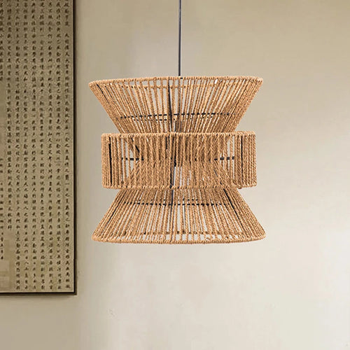 Lustre en corde de papier de Style japonais Wabi-sabi