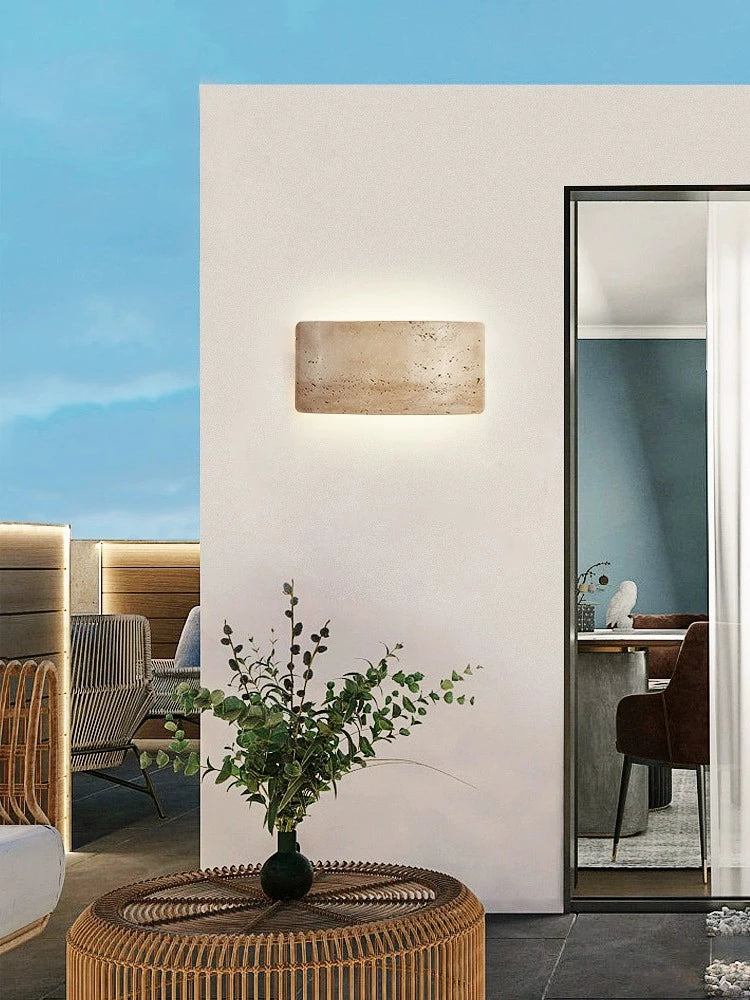 applique murale led wabi-sabi étanche pour jardin et intérieur - vue 5 sur 8