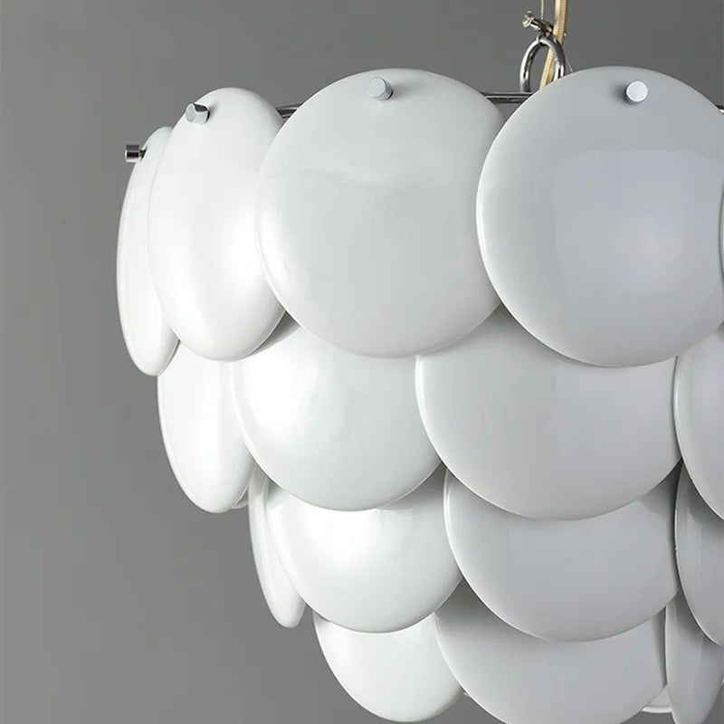 lustre contemporain en céramique style nordique moderne - vue 7 sur 10