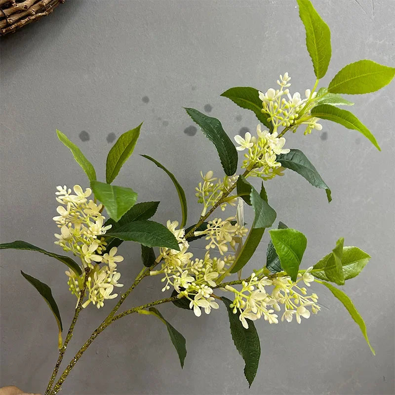 lot de 6 plantes artificielles en soie osmanthus pour décoration commerciale - vue 6 sur 8