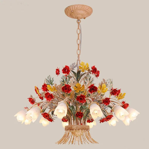 lustre en verre rétro américain pour décoration intérieure élégante