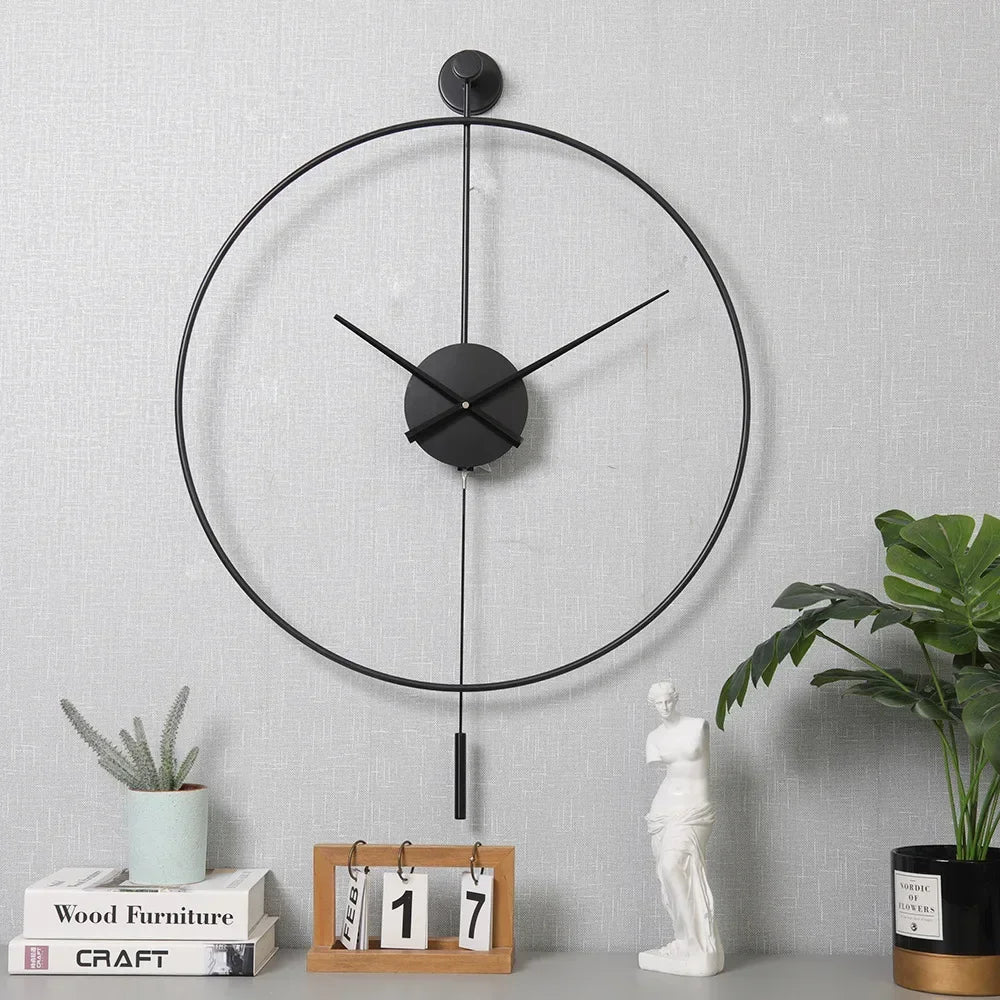 horloge murale créative en fer design moderne et élégant - vue 9 sur 8
