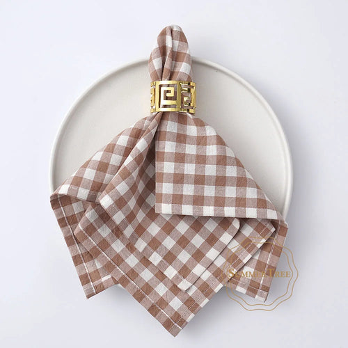 Serviette de table coton vichy petits carreaux cuisine