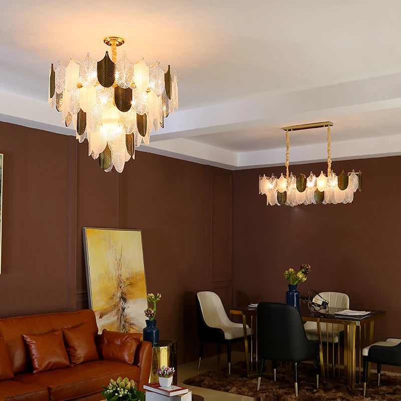 suspension moderne en acier inoxydable et verre décoratif - vue 4 sur 13