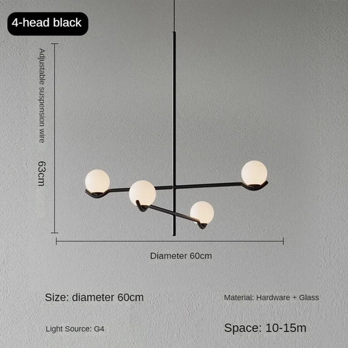 Minimalist postmodern pendant light for elegant interior décor - vue 12 sur 12