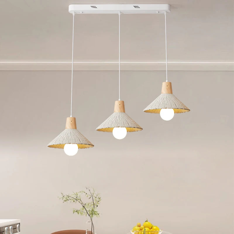 lustre nordique pastoral multi-têtes lampes décoratives simples - vue 7 sur 9