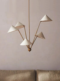 Wabi-sabi plafond suspension lampe japon tissu suspendu Lustre salon chez l'habitant lumière LED cuisine île Lustre chambre décor