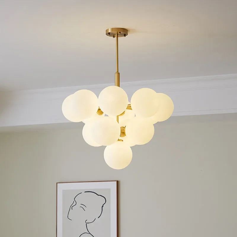 suspension led en verre de luxe décoratives idéales pour restaurant - vue 6 sur 12