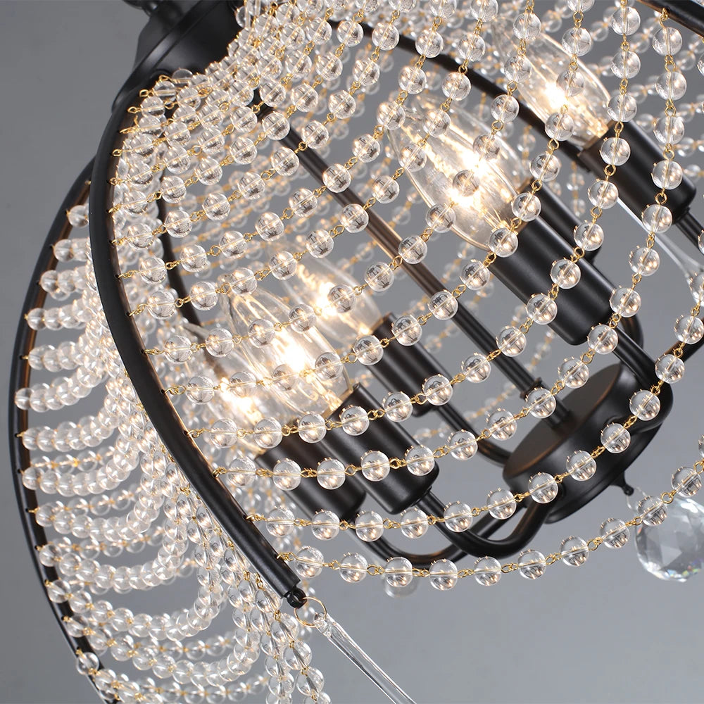 lustre moderne en cristal pour décoration intérieure élégante et lumineuse - vue 5 sur 8