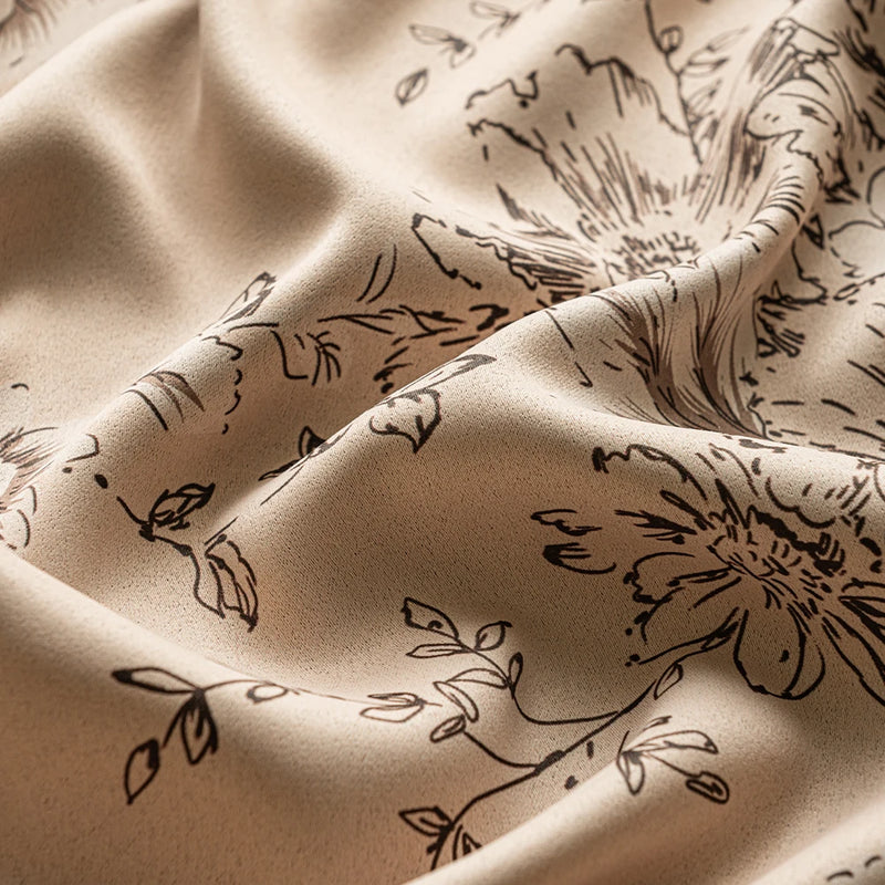 Rideau occultant floral moderne pour salon chambre