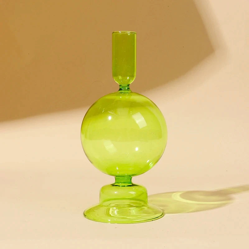 bougeoir en verre européen pour décoration et mariage - vue 9 sur 30
