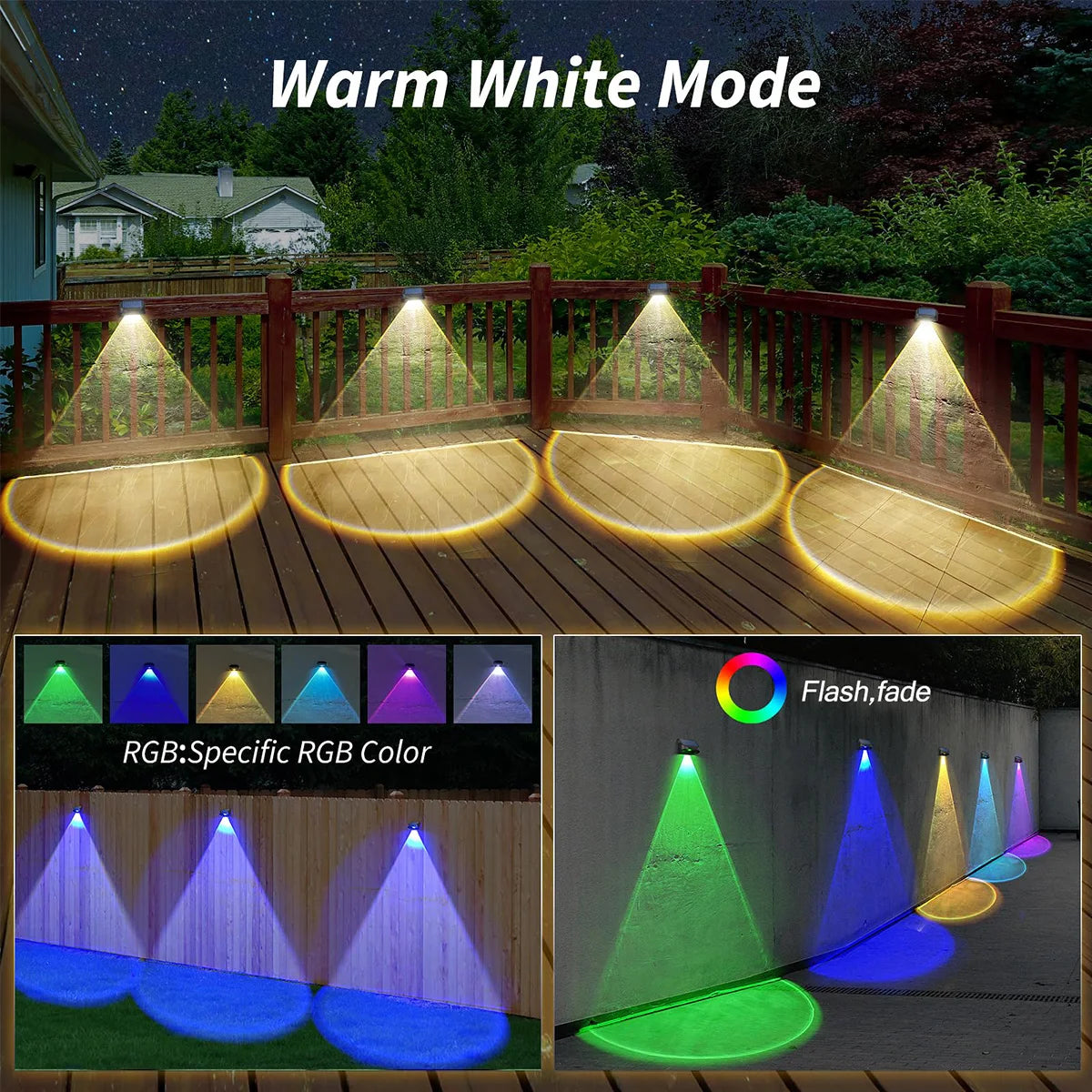 lampes solaires étanches pour éclairage extérieur crépuscule à aube - vue 6 sur 8