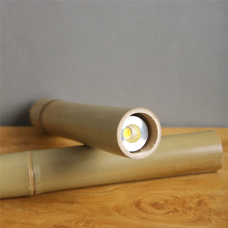 suspension en bambou style minimaliste chinois led