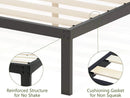 DDPNKL Metal Bed Frame 16 Inch, Heavy Duty Bed Frame with Wooden Slats, 16 Inch Mattress Foundation/No Box Spring Needed