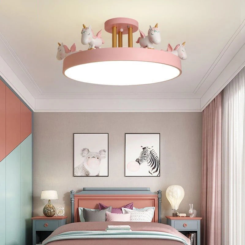 lustre enfant motif cheval pour chambre garçon fille - vue 3 sur 15
