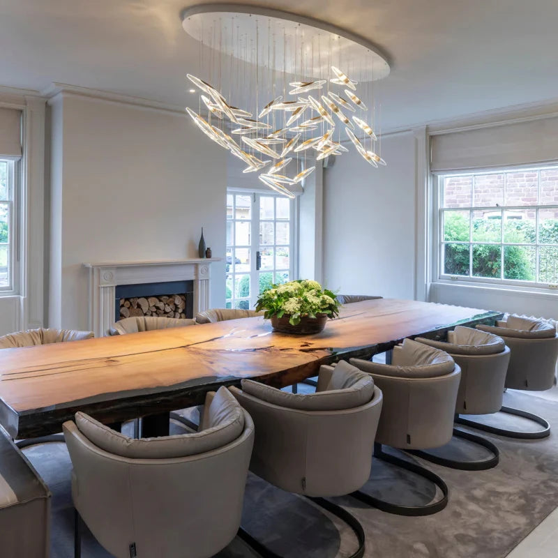 lustre en cristal de luxe pour hôtel et villa moderne - vue 4 sur 6