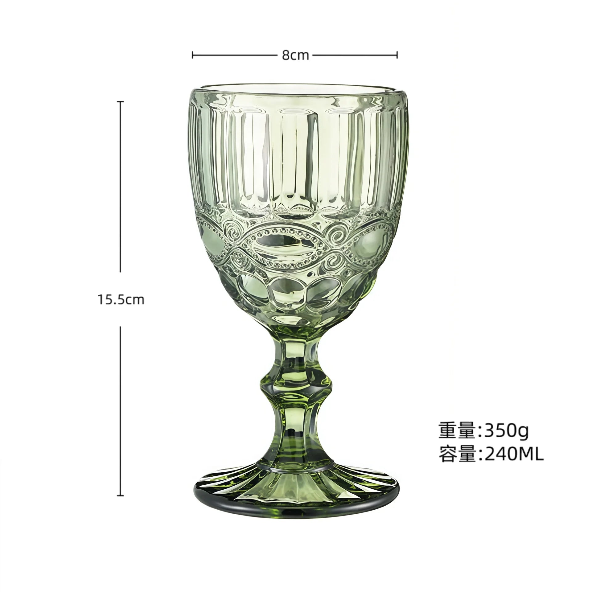 Verre vin relief style rétro épais polyvalent