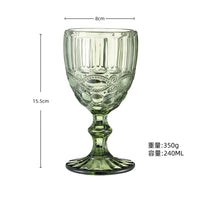 Verre vin relief style rétro épais polyvalent