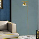 lampadaire nordique doré avec abat-jour rotatif pour lecture