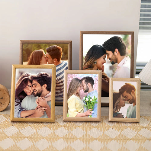 Personalized wooden photo frames, custom photo frame ornaments, simple holiday gifts indoors, commemorate precious memories - vue 3 sur 15