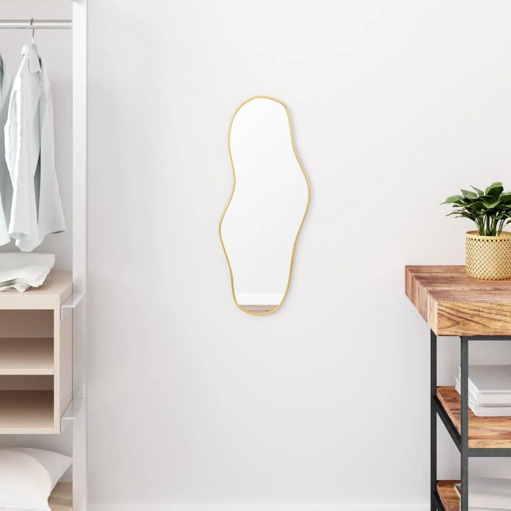 miroir mural élégant au design doré raffiné - vue 3 sur 7