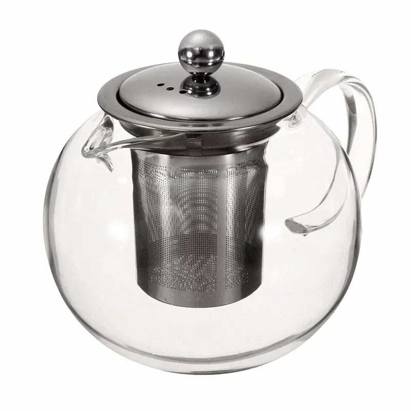 theiere en verre resistant a chaleur avec infuseur - vue 6 sur 9