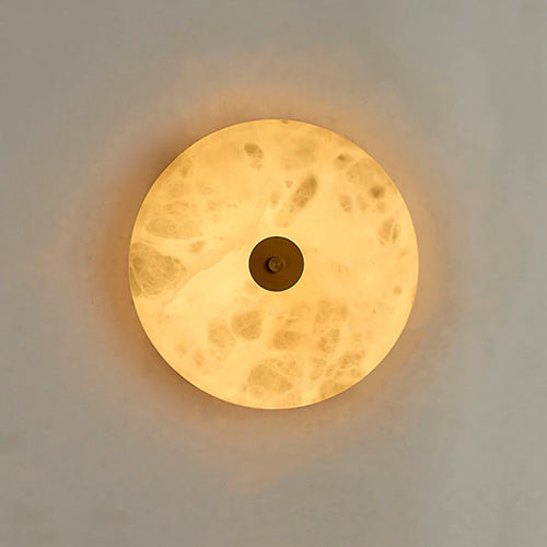 applique murale ronde led en marbre pour restaurant hôtel - vue 3 sur 8
