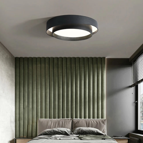 Minimalist circular LED ceiling light for indoor decor - vue 2 sur 7