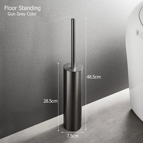 porte-brosse mural en acier inoxydable pour salle de bain - vue 12 sur 14