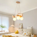 lustre avion en bois led pour chambre d'enfant moderne
