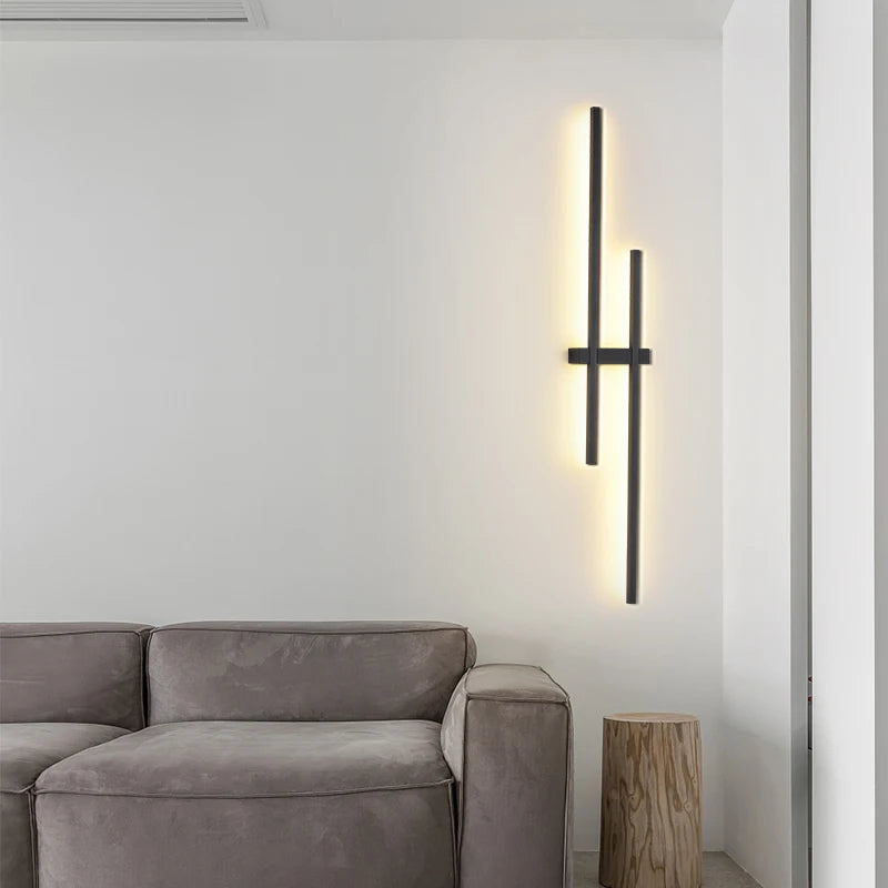 applique murale led minimaliste art déco appliques aluminium - vue 4 sur 16