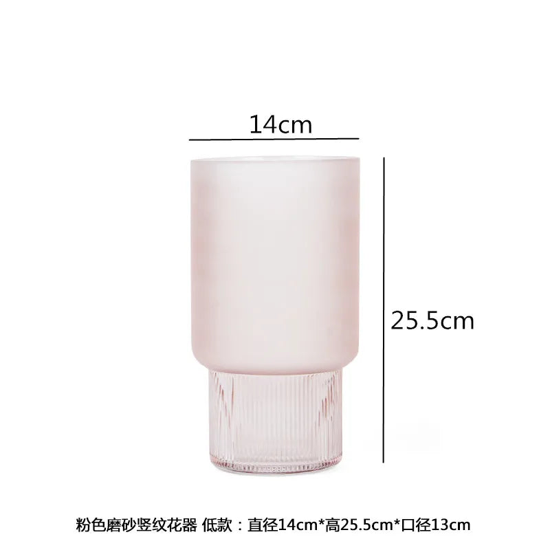vase en verre givré pour fleurs et décoration d'intérieur - vue 13 sur 14