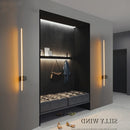 Minimalist copper LED wall light for decorative ambience