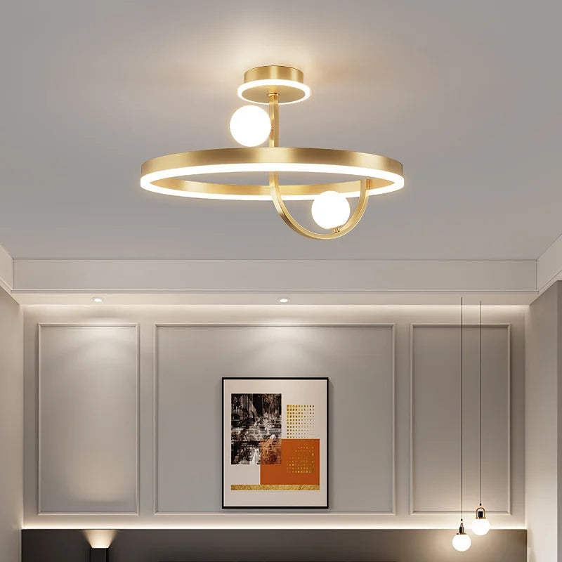 plafonnier led moderne en fer design nordique décoratif pour intérieur - vue 5 sur 12
