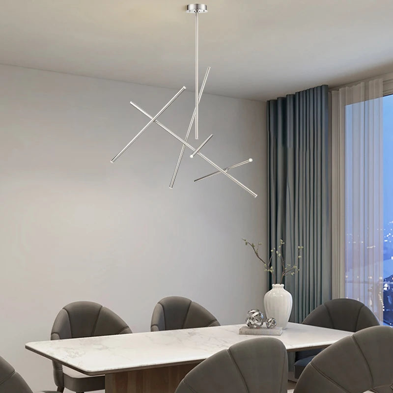 lustre post-moderne créatif personnalité nordique led forme branche - vue 4 sur 8