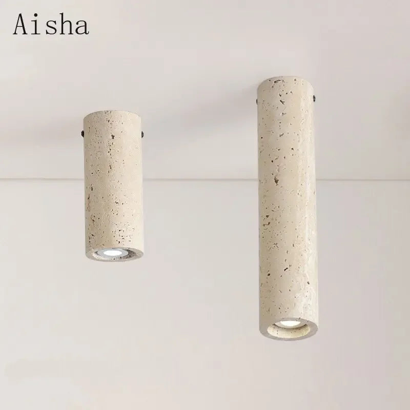 plafonnier cylindrique japonais style minimaliste rétro créatif - vue 2 sur 8