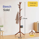 Solid Wood Coat Hanger with Hook, Floor Mounted Coat Hanger, Home Furniture, Clothes Hanger, Modern Bedroom, Dormitory Coat Rack