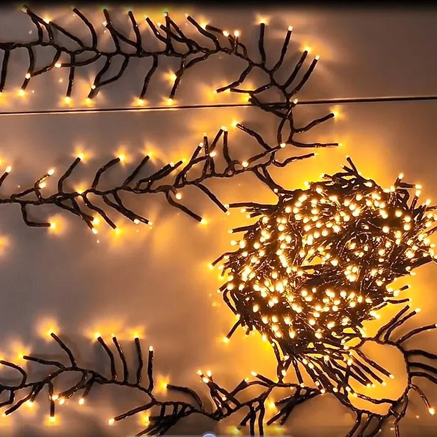 guirlande lumineuse de noël 2000 led étanche pour extérieur 8 modes - vue 4 sur 8